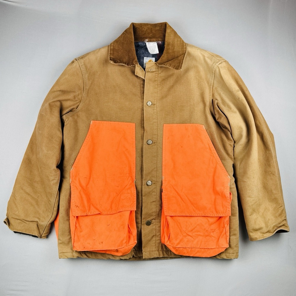 Carhartt CB250 Vintage 80s Duck Canvas Hunting Jacket Size L USA Blanket Lined